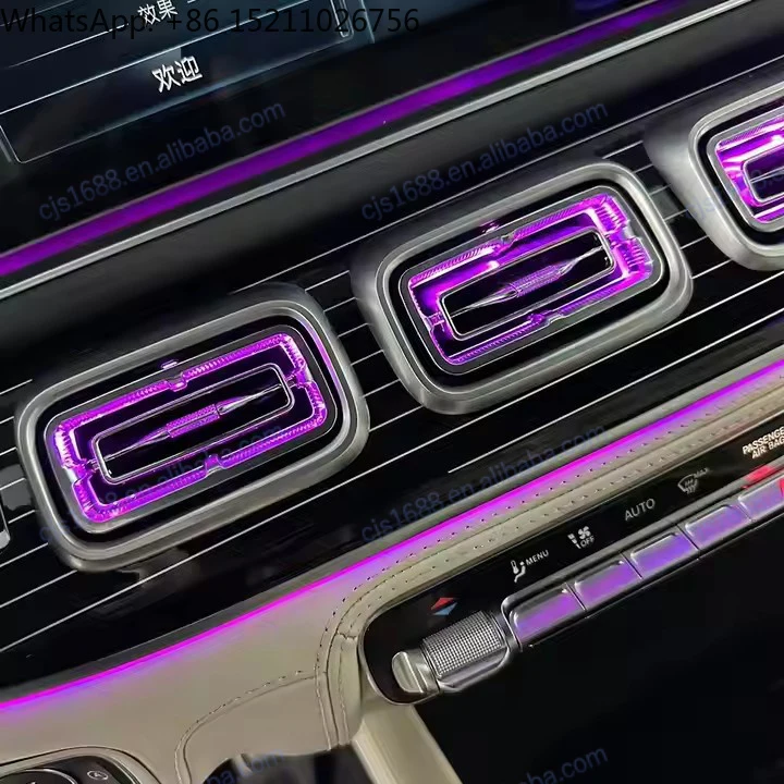 For Mercedes-Benz 20 GLE/GLS/W167 Front 64 Colour LED Air Vents New Condition 6V Air Conditioning Outlet W167 Ambient Light
