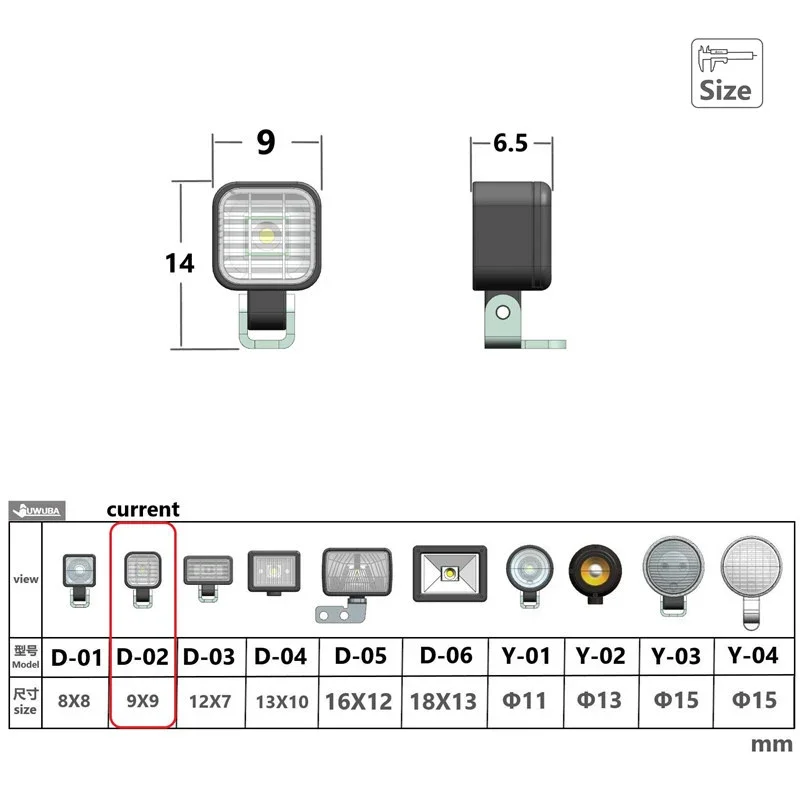 LED 1 Pair Square Spotlight Trailer Auxiliary Lights for 1/14 Tamiya RC Truck Trailer Scania 770S MAN Benz Actros 3363 Volvo Car