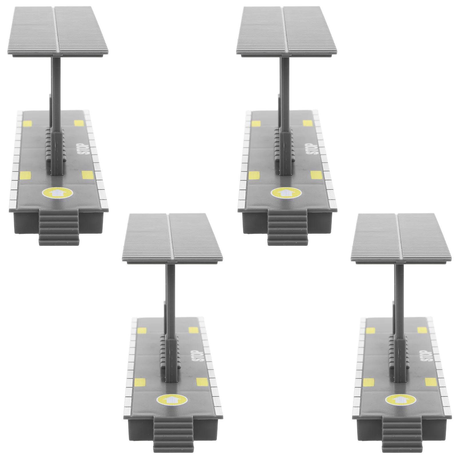 

4 шт., укрытие для кукольного домика, замысловатый дизайн, платформа железнодорожной станции для детей, креативная сцена поезда, набор деталей