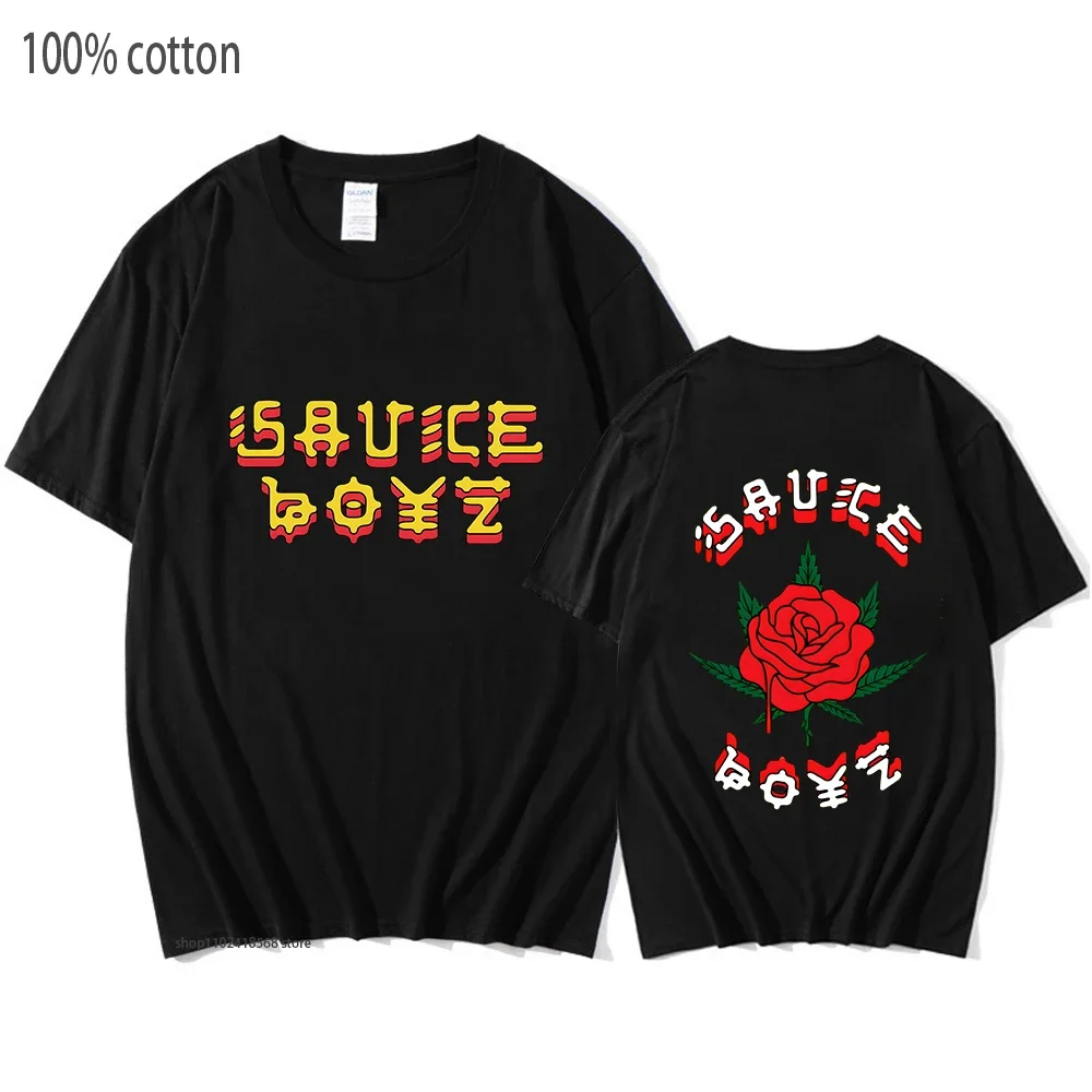 

Eladio Carrion Sauce Boyz T-Shirts Monarca 100% Cotton Anime Casual Kawaii Manga Tshirt Cartoon Clothes Women Streetwear Men Tee