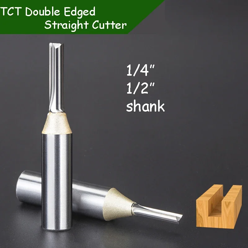 

Straight Slot Cut Router Bit for Wood MDF Carbide Milling Cutter Shank 1/4 And 1/2 Inch TCT CNC End Mill Woodworking Tool