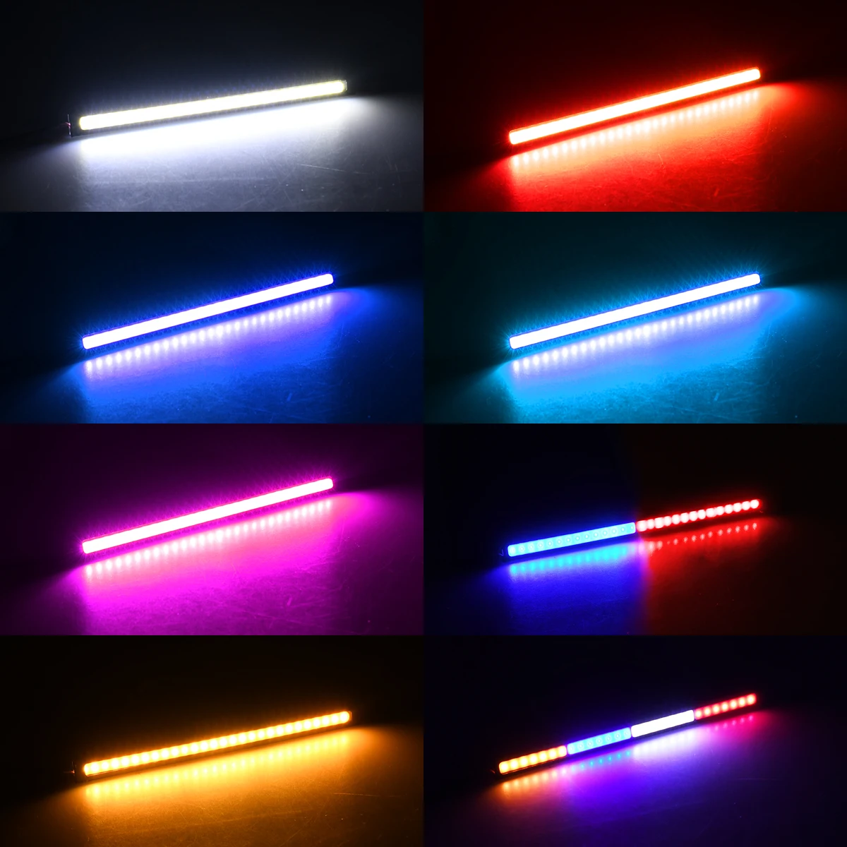 2Pcs 17cm Waterproof Led Cob Light Stripe Ultra-thin High-brightness LED Daytime Running Lights 12V Decorative Lighting