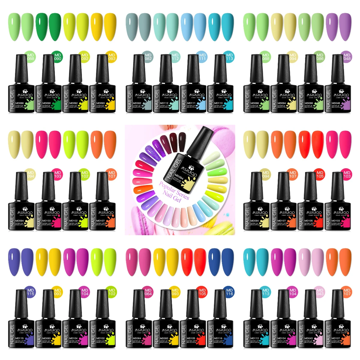 4 st Populaire Serie Nagel Gel Polish Set Zomer Nagels Alles voor Nail Art Decoraties UV/LED Langdurige Vernissen Kit Manicure