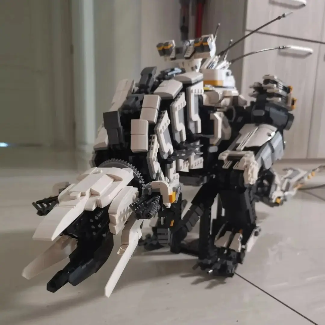 4743 個 MOC ゲーム Horizo​​n Zero Dawned Thunder Teeth ビルディングブロックメカニカルモンスターアクションフィギュアモデルおもちゃギフト子供のための