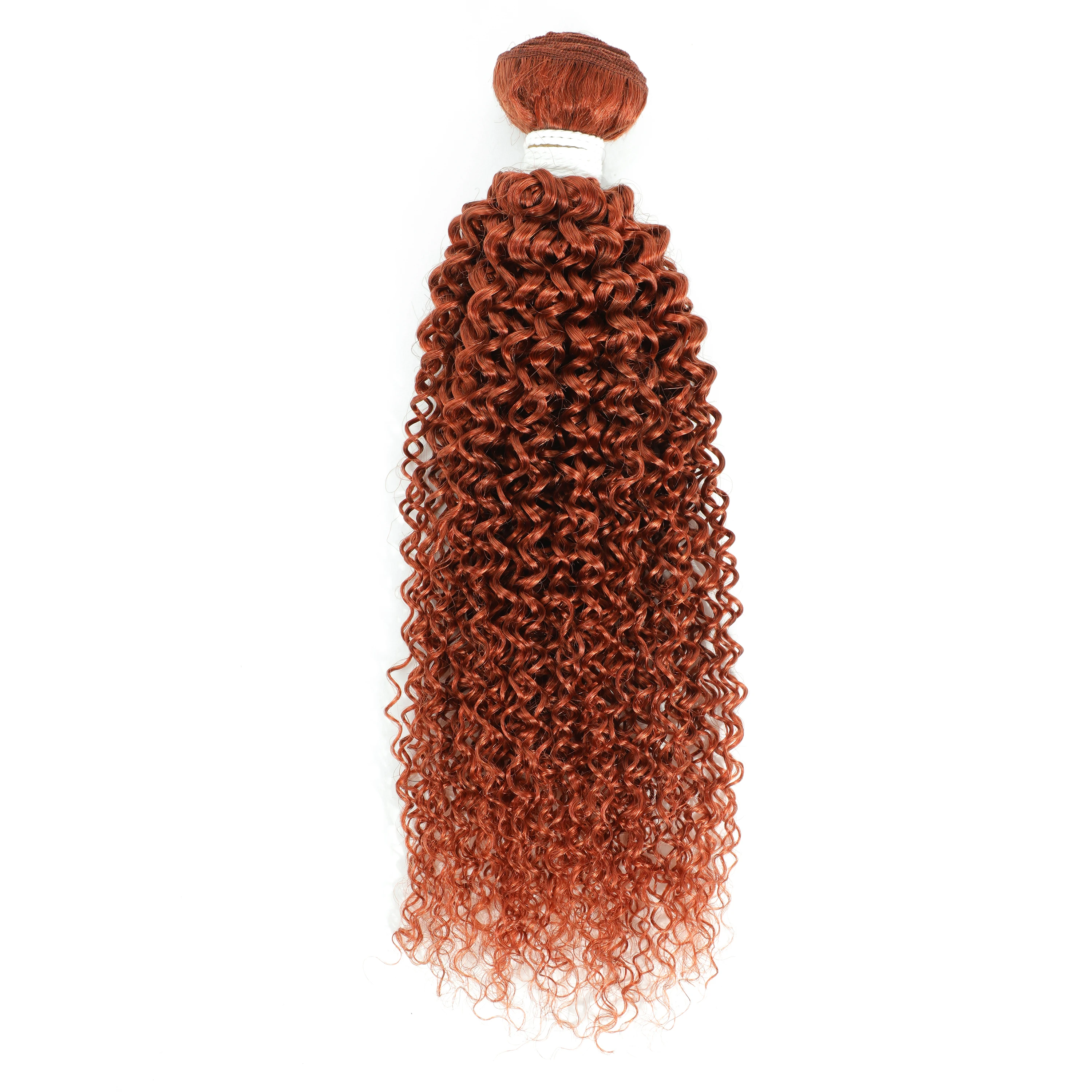 Kinky Curly Human Hair Bundles 350 Orange Ginger Colored Human Hair Weave Bundles Brazilian Remy Hair Extensions 1/3/4 Bundles