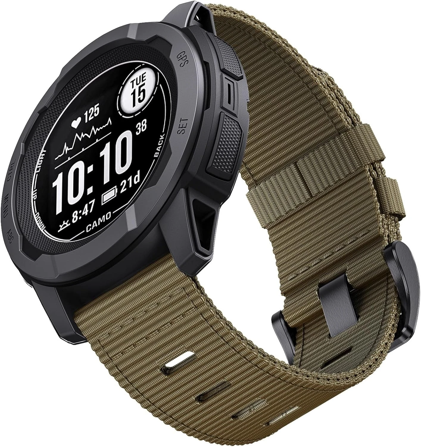 Nylon Rugged for Instinct Solar/Esports Tactical Band for Garmin Instinct 2/2X/3 Watch Band 45/50mm Breathable Wristband image 2