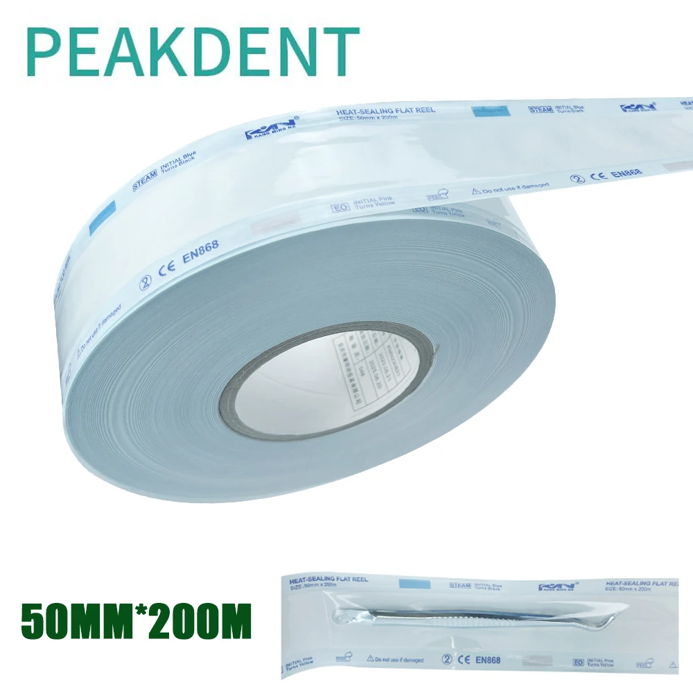 

Dental 50mm Disposable Autoclave Bags Roll Length 200M Self Seal Sterilization Pouches for Nail Tattoo Dentistry Accessories