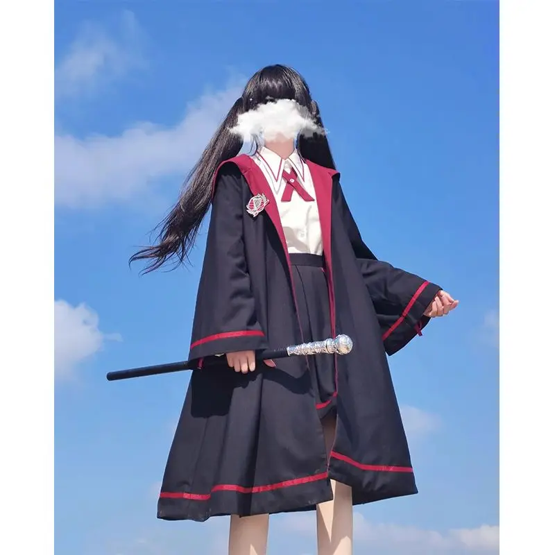 Bla Magic Cloak irt ort تنورة مجموعة لطيف لوليتا الساحرة الصغيرة loween زي الملابس النسائية طويلة Sve KTV ثوب مسائي