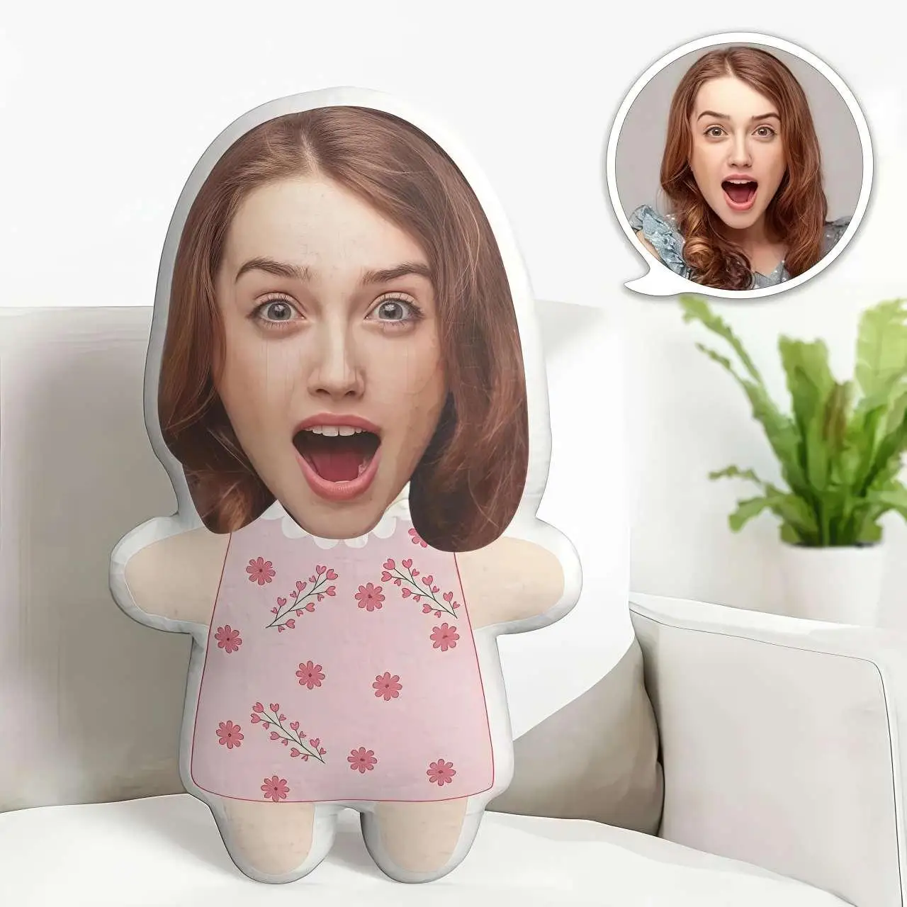 Creatief op maat gemaakt humanoïd kussen! Cartoonstijl mengt uw foto's in cartoonlichamen, gepersonaliseerde kussens ontsteken mode