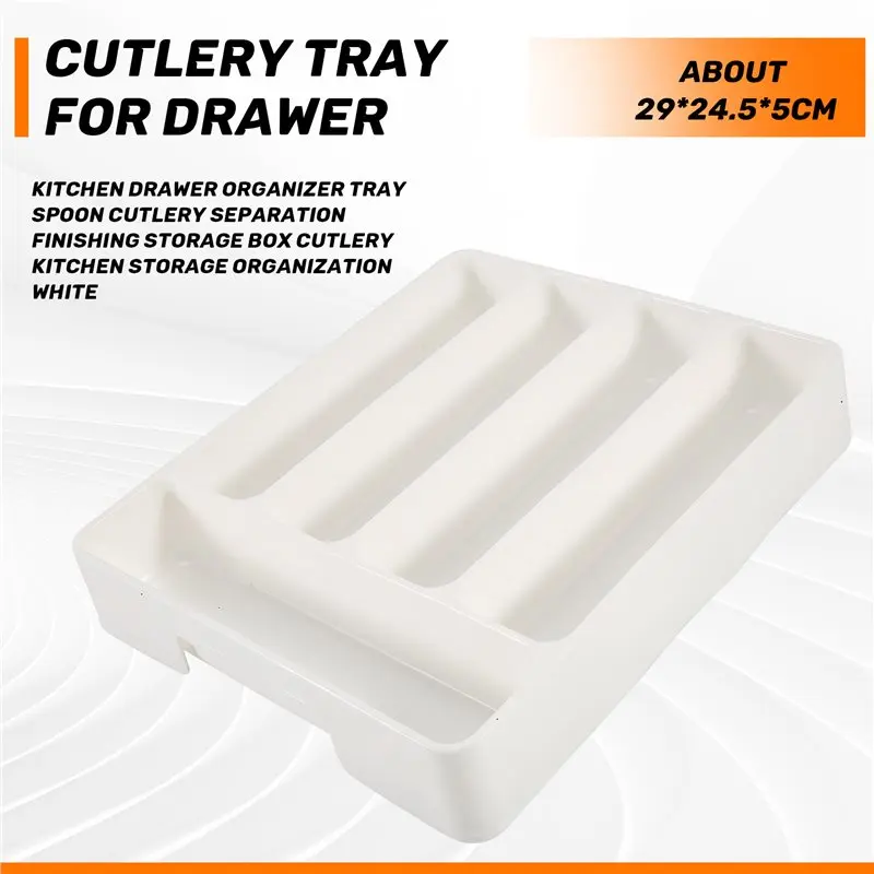 KYCOR-New Kitchen Drawer Organizer Tray Spoon Cutlery Separation Finishing Storage Box Cutlery Kitchen Storage Organization