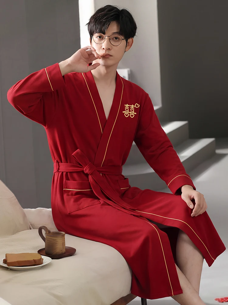 peignoir-long-en-pur-coton-a-manches-longues-rouge-pour-homme-style-printemps-automne-kimono-long-festif-peignoir-de-bain-robe-de-matinee-marque-catman