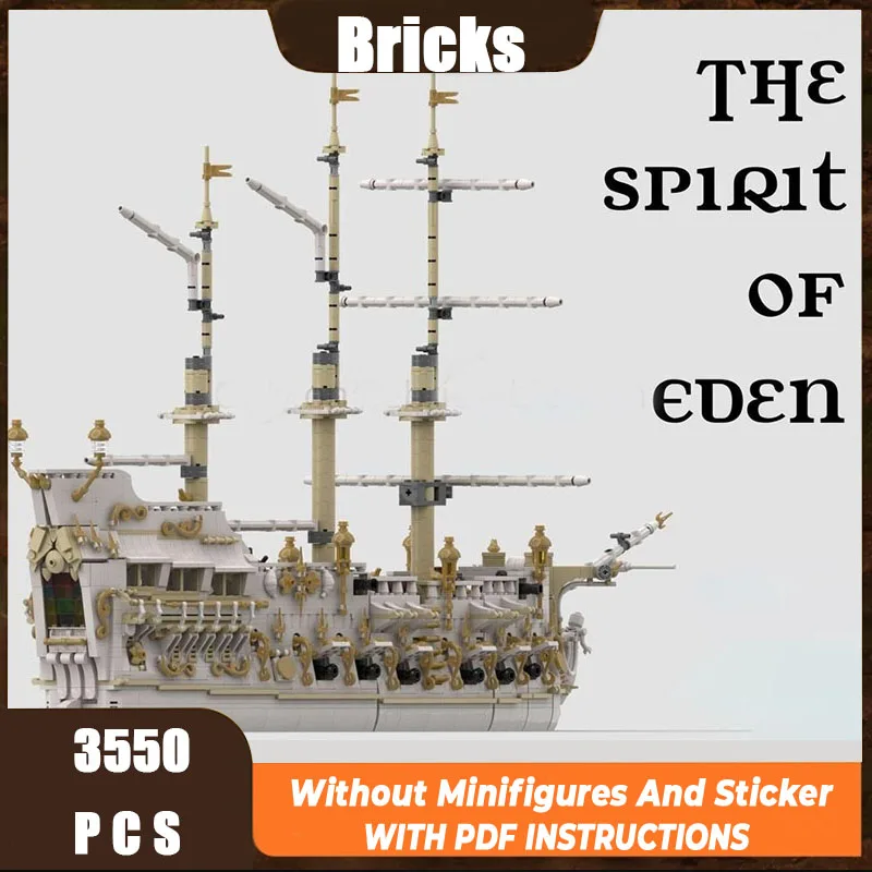 

Пиратский фильм 2025, новый Moc, модель строительного блока, Eden Spirit, корабль, модульный строительный блок, подарок, детская игрушка, набор для сборки «сделай сам»