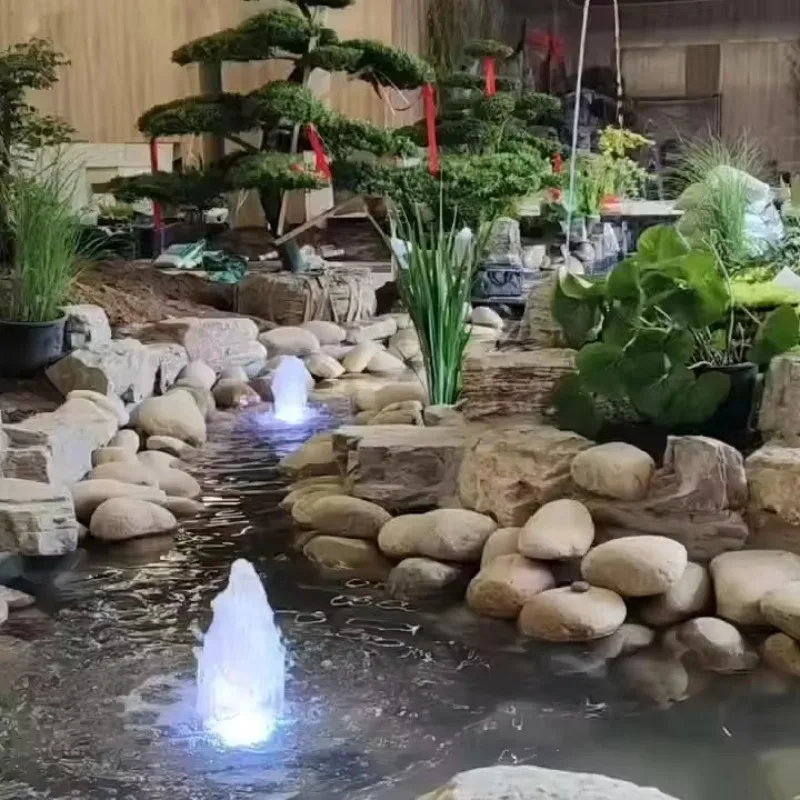 

Modern Interior Light Emitting Diode Decorative Fountain Colorful Garden Waterfall Pond Pool Courtyard