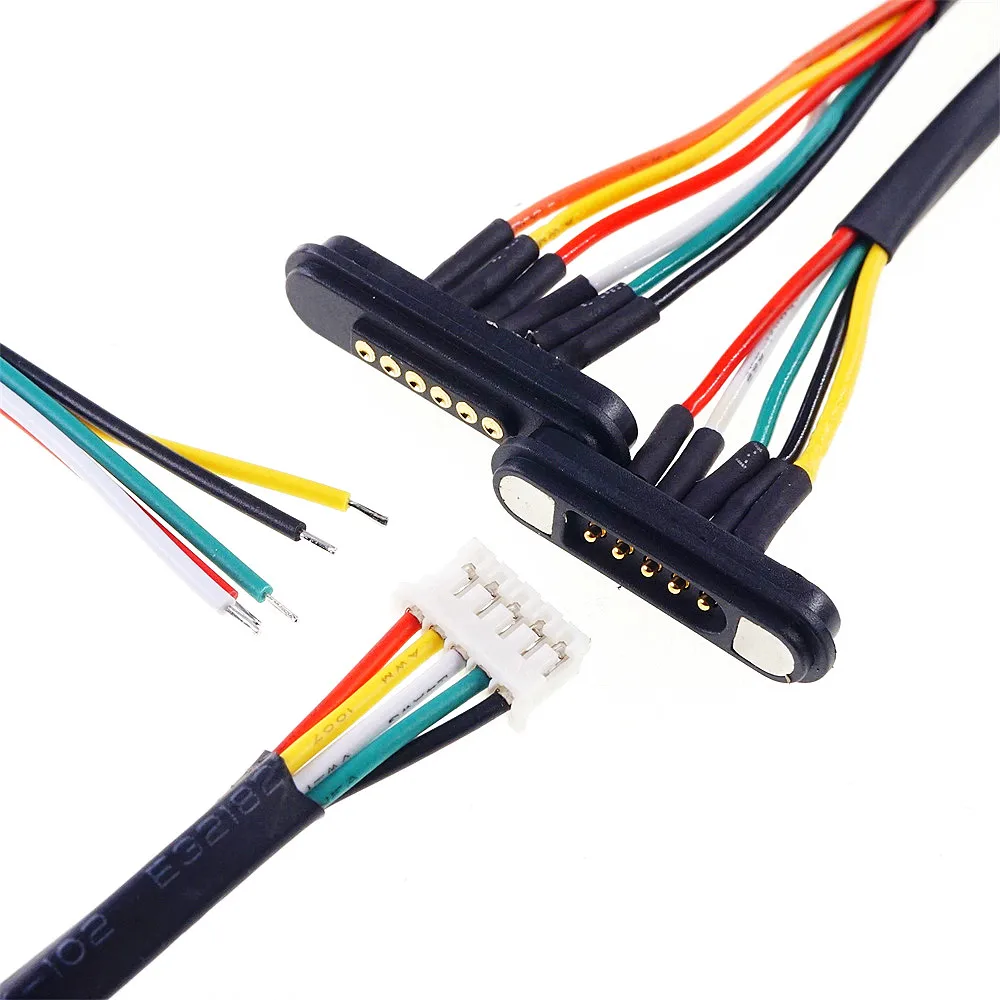 1 Piece Magnetic Connector 5 Pole USB Cable Power Data Male Female 2.2 MM Pitch THT 3.0A Spring Loaded Pogo Pin Strong Force