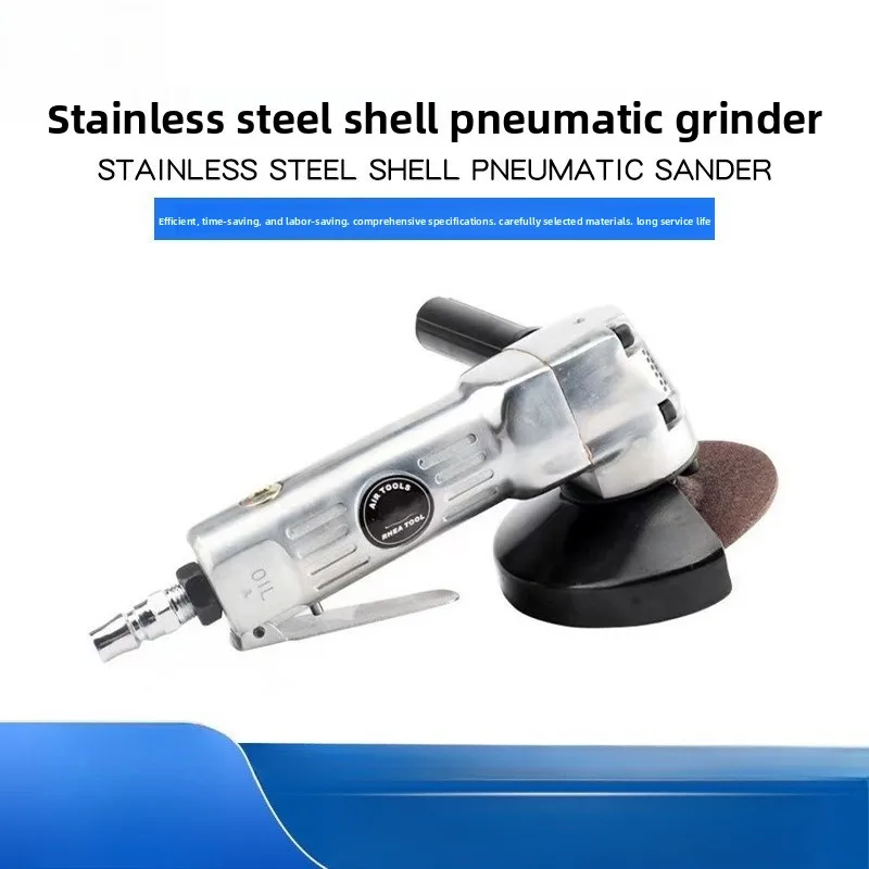 Stainless Steel Shell Pneumatic Grinder 4 Inch Angle Grinder Grinding Wheel Grinding and Cutting Machine