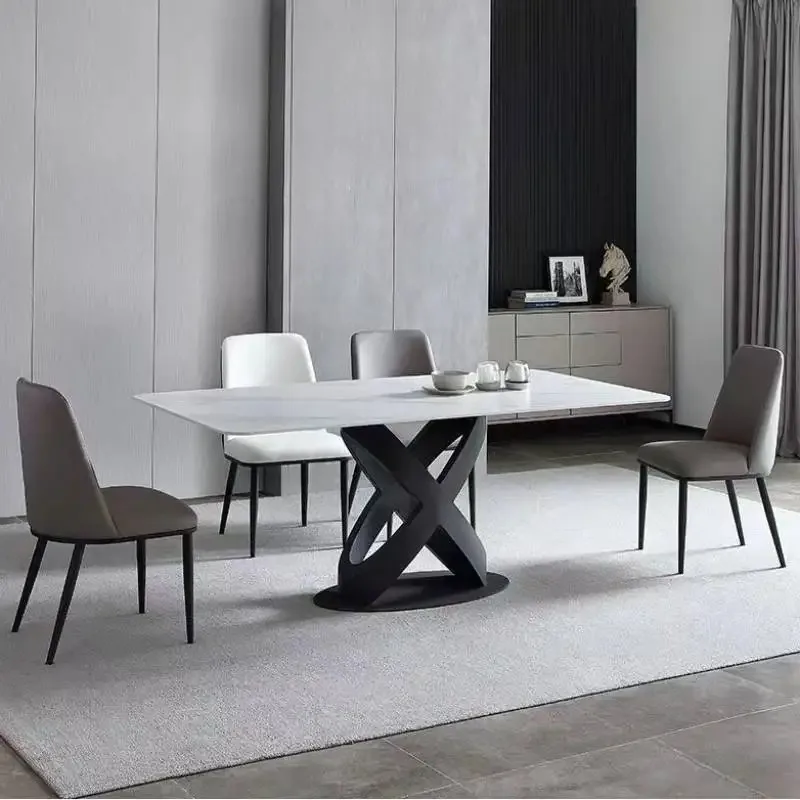 Black Design Dining Tables Square Party Work Luxury Kitchen Dining Tables Nordic Aesthetic Juegos De Comedor Salon Furniture
