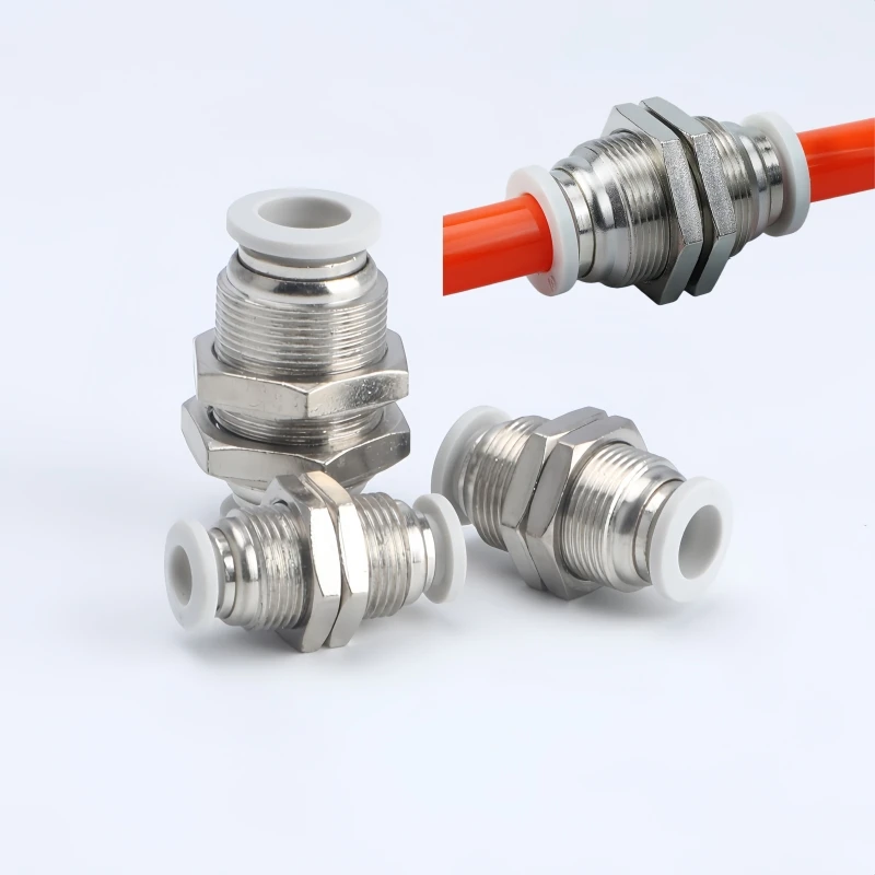 Pneumatic Fitting Pipe Connector Tube Air Quick Fittings Water Push in Hose Couping 4/6/8/10mm 12mm PMPartition Straight-Through