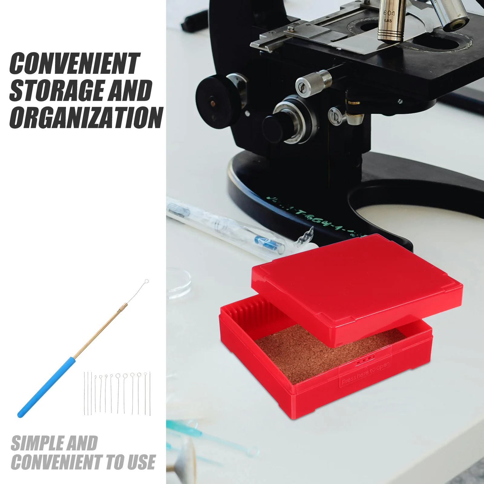 

1Set Metal Inoculation Rods Stable Conductivity Microbiology Inoculating Loop Laboratory Kit Reusable Tool Inoculation Loop