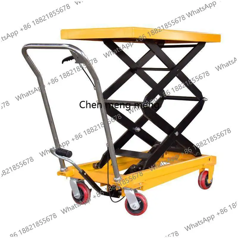 Mobile Platform Cart Manual Hydraulic 500kg Hand Push Handling Lifting Machine