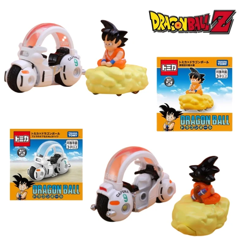 

TOMY DRAGON BALL Z Alloy Car Model Toy Son Goku Somersault Cloud Bulma Motorcycle Collectible Toys for Anime Fans Festival Gifts