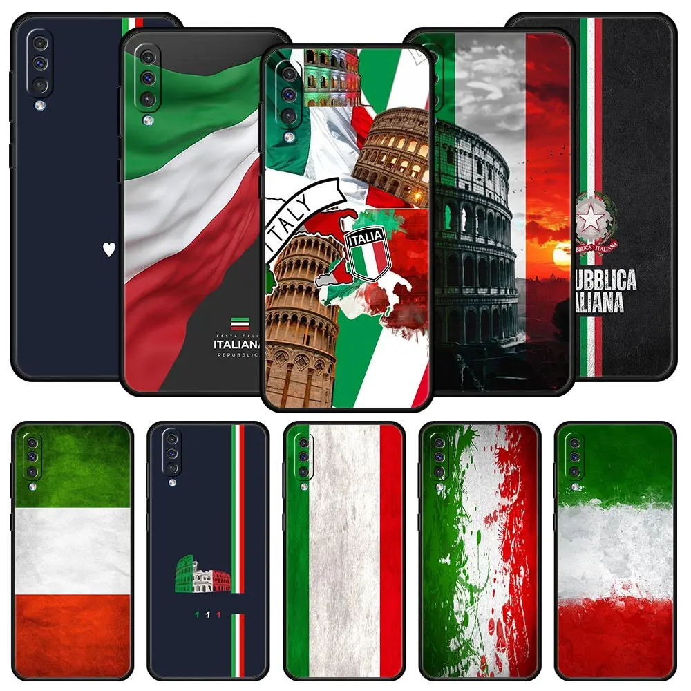 Italian flag Phone Case For Samsung A26 A36 A56 A54 A52 A50 A70 A40 A20S A12 A14 A16 A22 A24 A42 A34 A32 5G A04s A06 5G Cover