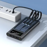 Batterie solaire 500000mAh, Ultra capacité, USB 4 en 1, charge Super rapide, combinaison USB pour iPhone, Samsung, Xiaomi, Huawei, alimentation extérieure 5