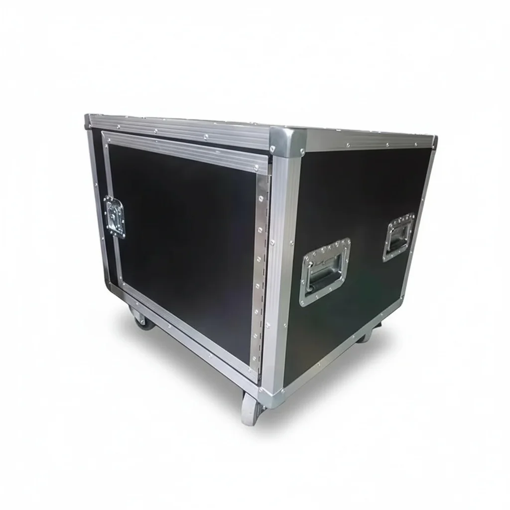 Aluminum Amp Rack Case, 9mm Fireproof Plywood Shock Mount Racks, Sliding Pocket Door Road Case, 6RU 8RU 10RU 12RU 14RU