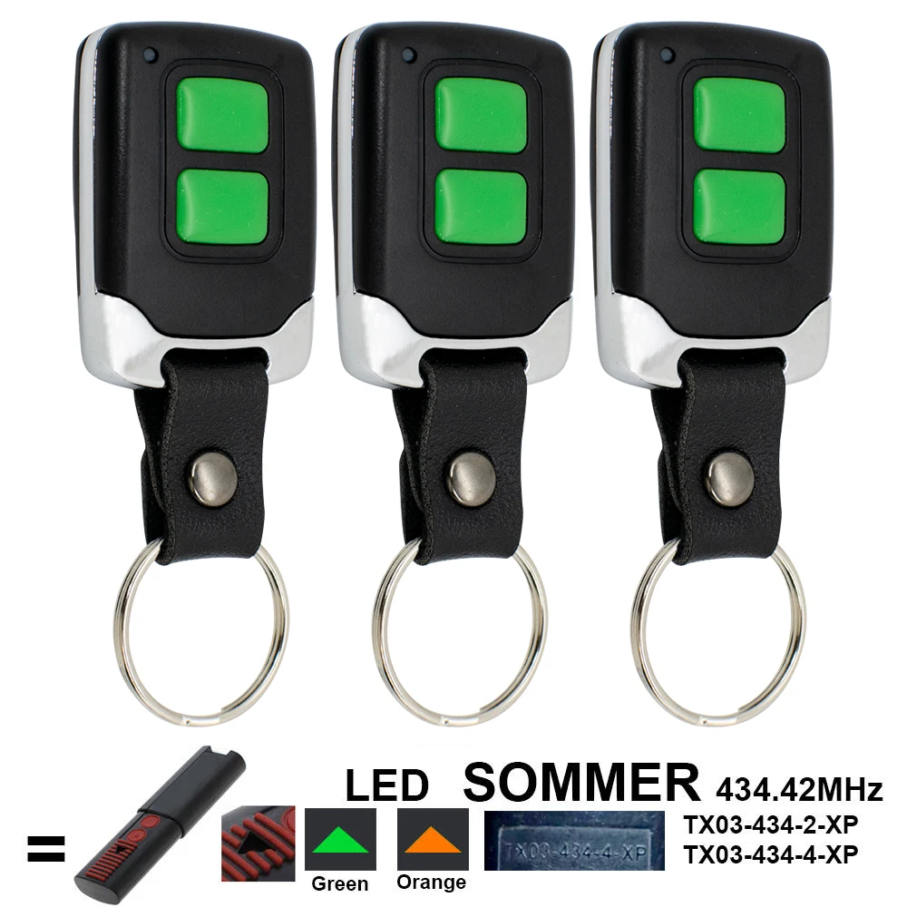 SOMMER TX03 434 4 XP 434MHz Garage Door Remote Control 434.42MHz SOMMER 4013 TX03-434-4-XP Electric Gate Remote Control 1-20pcs