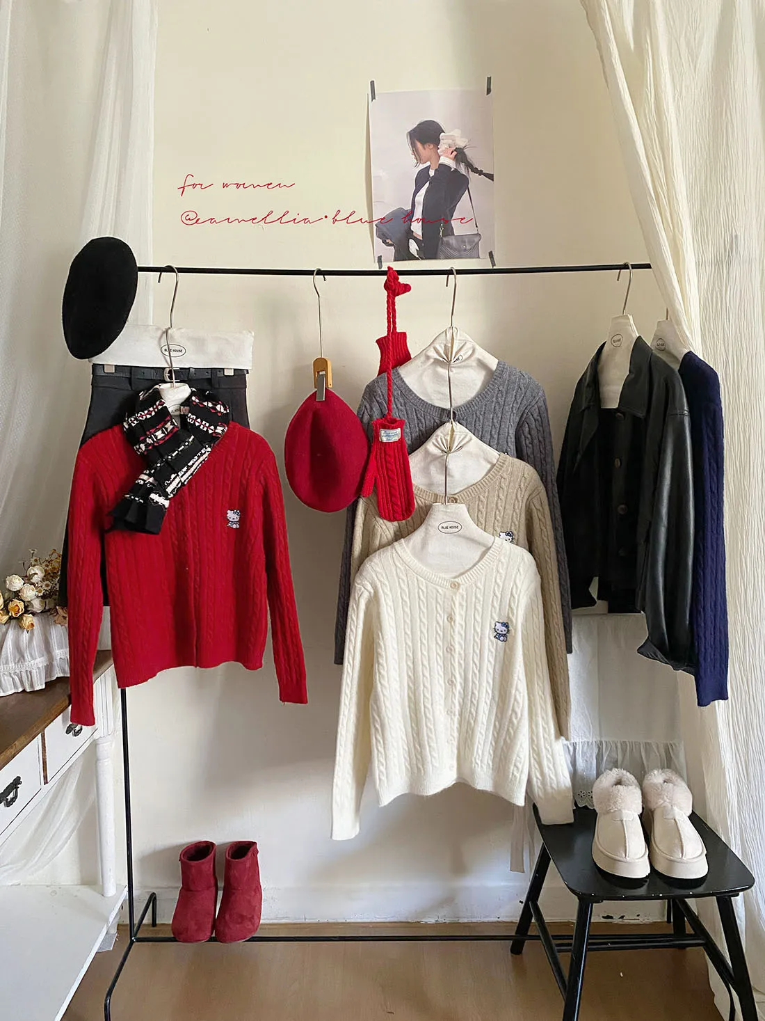 Schattig borduurwerk gebreid twist open vest dames winter vroege lente bovenkleding ronde ne zachte gezellige trui Jaet