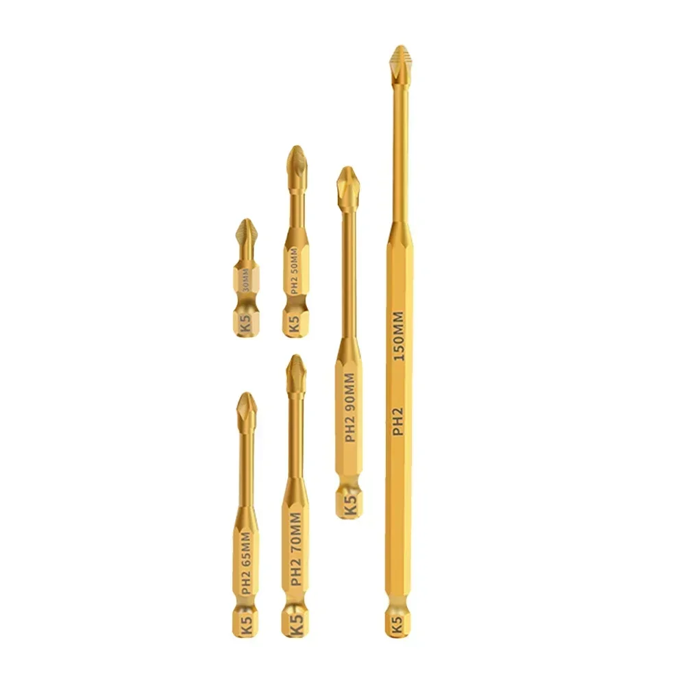 1pc cruz chave de fenda magnética bit para chaves de fenda elétricas e brocas manuais design antiderrapante para operações de alta resistência