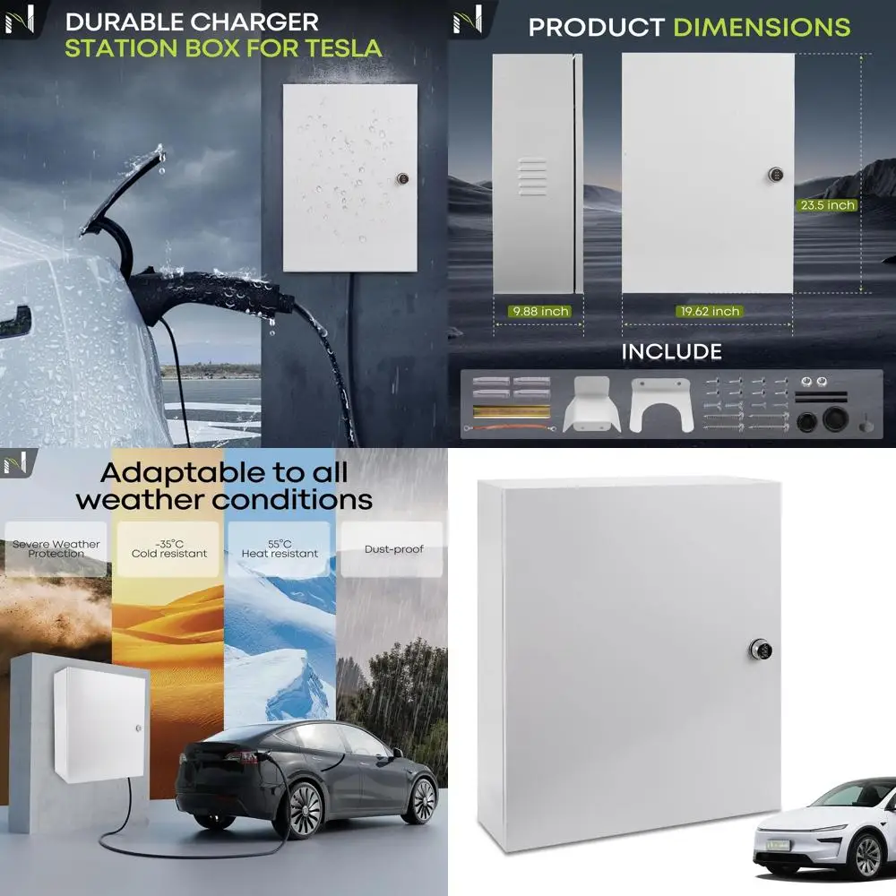 

Настенная зарядная станция для Tesla Model Y/Juniper, Model 3/S/X и большинства автомобильных зарядных устройств, наружная крышка для зарядного устройства Tesla, разблокировка паролем