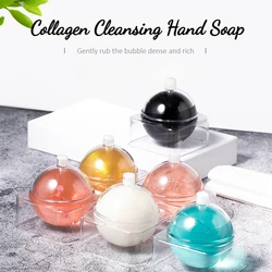 Ball Shape Collagen Jelly Handmade Soap Cleansing and Moisturizing Skin Esentsial Oil Soap Deep Cleaning Without Damaging Skin