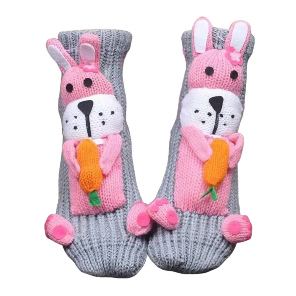 

Новые рождественские носки с 3D принтом, толстые теплые носки с животными, вязаные вручную дышащие забавные носки для мужчин и женщин