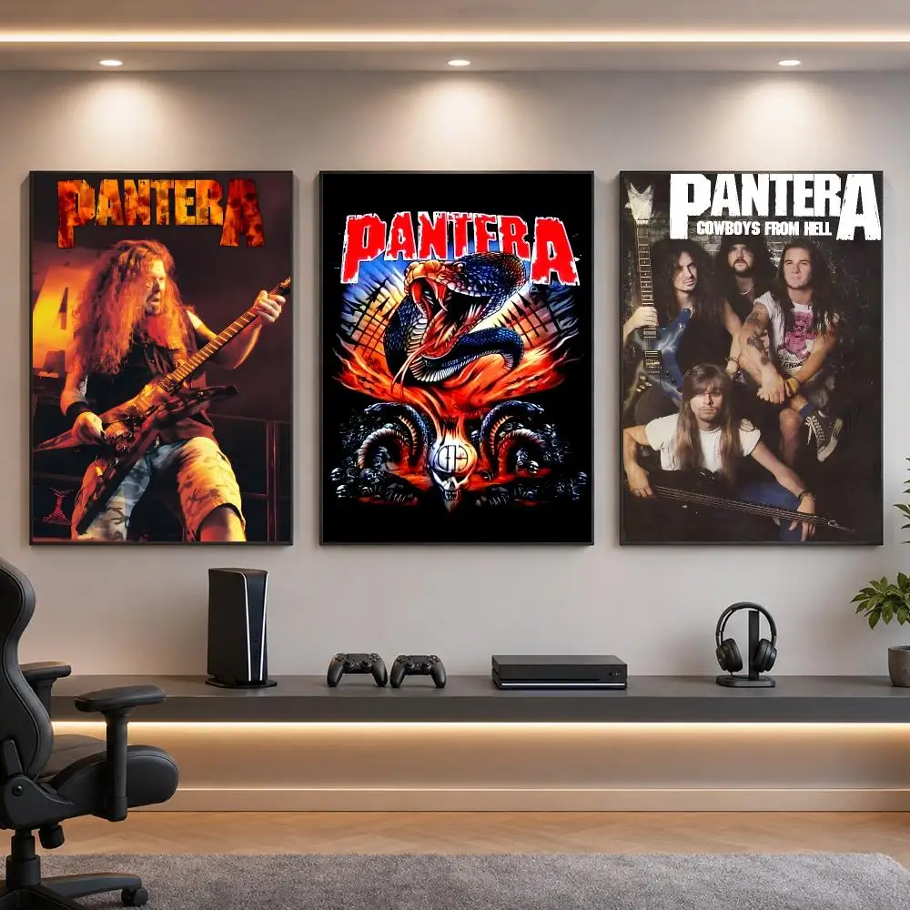Band P-Pantera Groove Metal Poster HD Removable Wall Art Gift Bedroom Lounge Dorm Office Gaming Cafe Bars