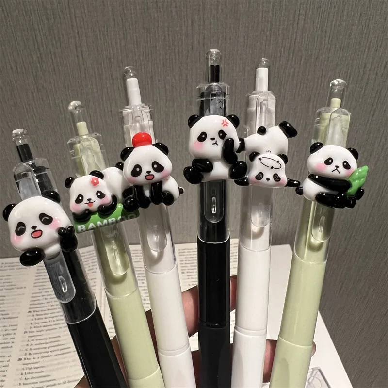 Kawaii Panda Gel Pen School Kantoorbenodigdheden Geschenk 0.5Mm Zwarte Inkt Terug Naar School Schattig Briefpapier