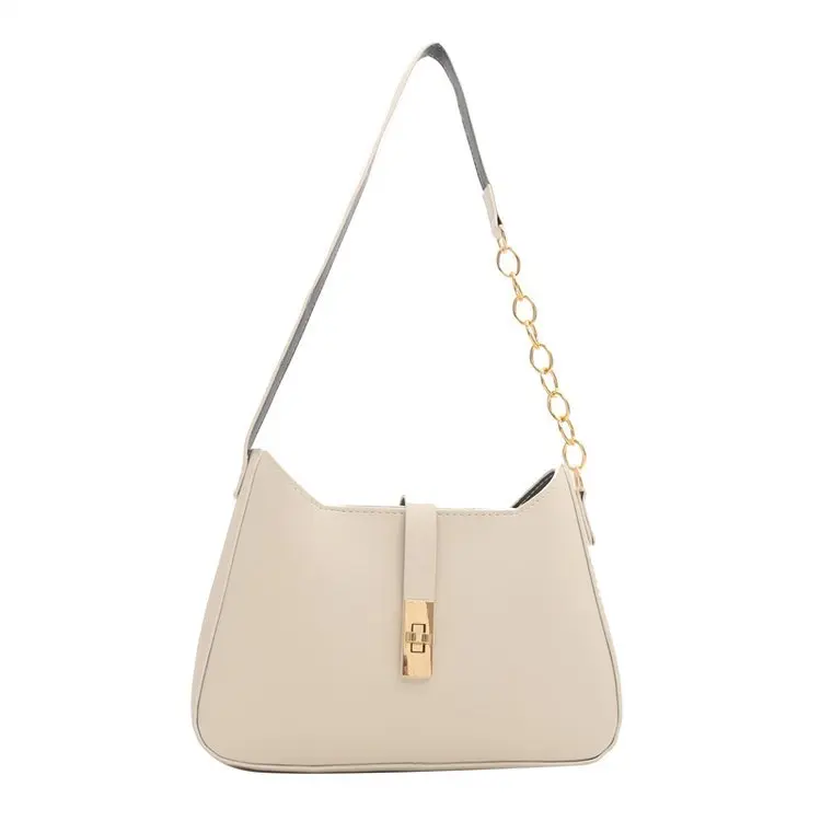 2024 Spring/Summer New Chain Retro Handheld Small Square Bag Single Shoulder Crossbody Bag Solid Color Bag