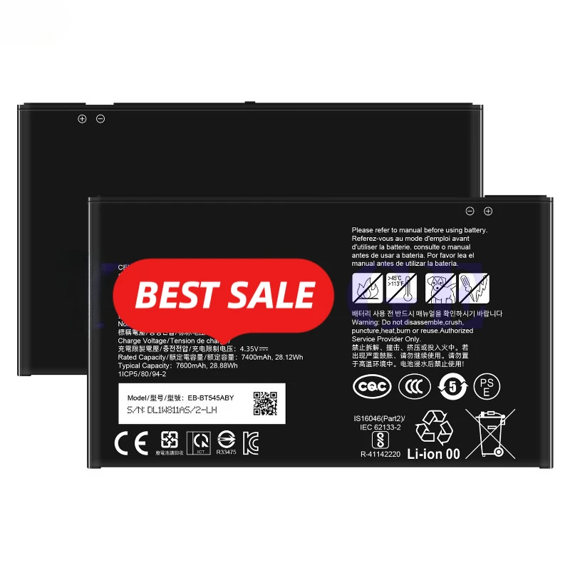 0 Cycle EB-BT545ABY Battery for Samsung Tab Active4 Pro SM-T636B High Quality Replacement Lithium Polymer Bateria with Tools