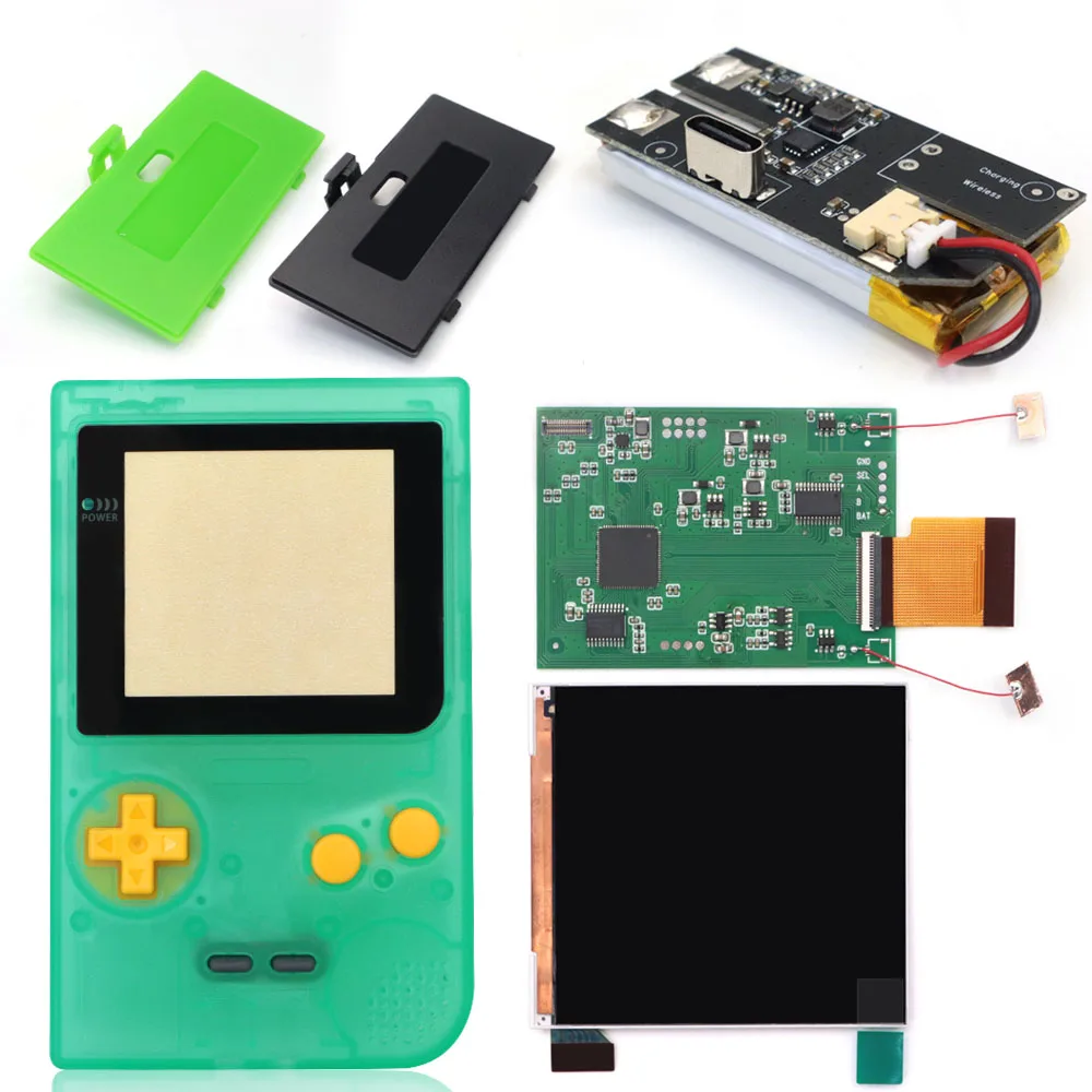 

Перезаряжаемый порт Type-C IPS LCD Q5 Комплекты экранов для GBP Большой дисплей Встроенный OSD FRM Ретро пиксельный режим для Gameboy Pocket