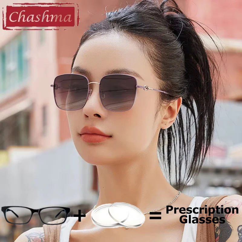 Chashma Gafas Women Sunglasses Myopia Lenses Fashion Polarized Glasses Prescription Driving Tint Color Sun Eyeglass Girl