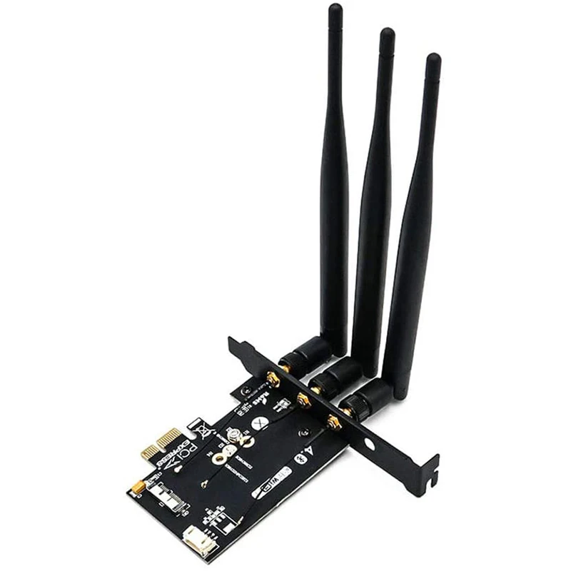 

NEW-Pcie Wifi Card To PCI-E X1 Adapter Card PC/Hackintosh Without BCM943224PCIEBT2/Bcm94360cs2/BCM943602CS Wifi Card