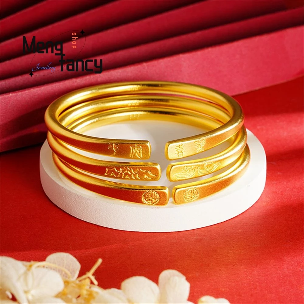 Vietnam Sand Gold Blessing Open Fashion Popular Simple Peace Joy Bangle Jewellery Women\'s Personalized Best Selling Holiday Gift