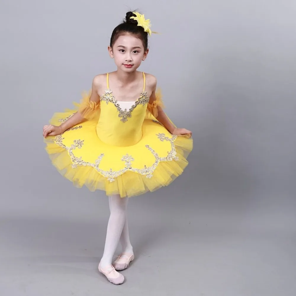 Performance Fairy Ballet Tutu Leotards for Girls Dress Dance Wear Stage Costumes Kids Clothes Children Clothing Summer Princess