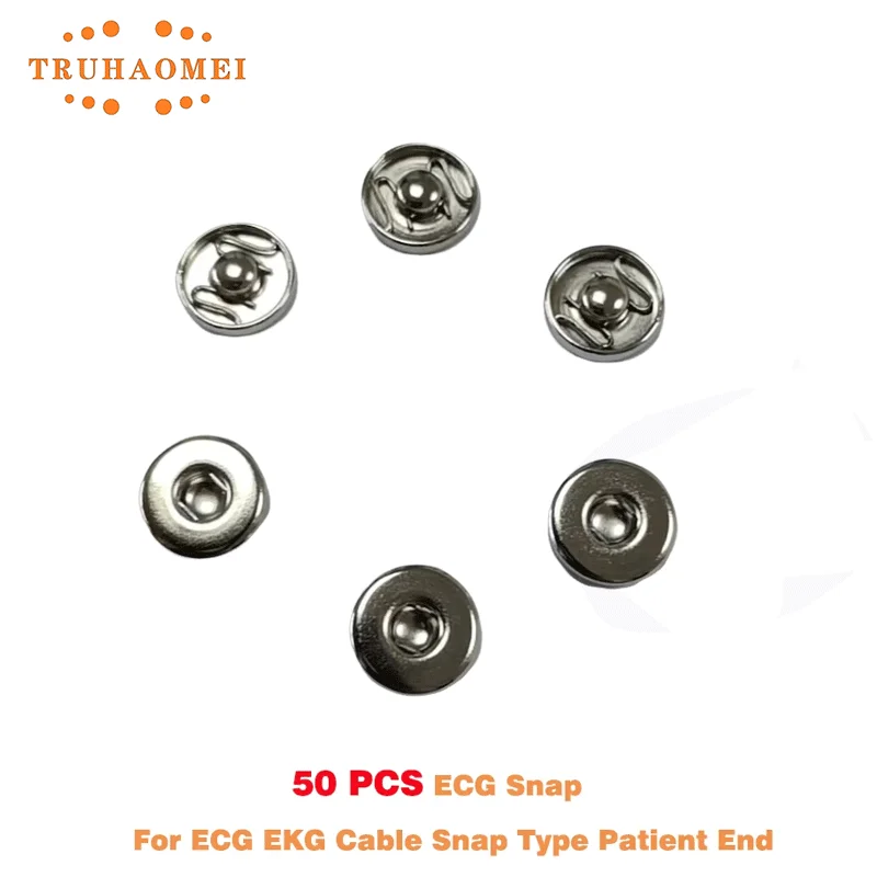 

50 PCS Each Bag ECG Snap for ECG EKG Cable Snap Type Patient ECG Electrode Size 4.0