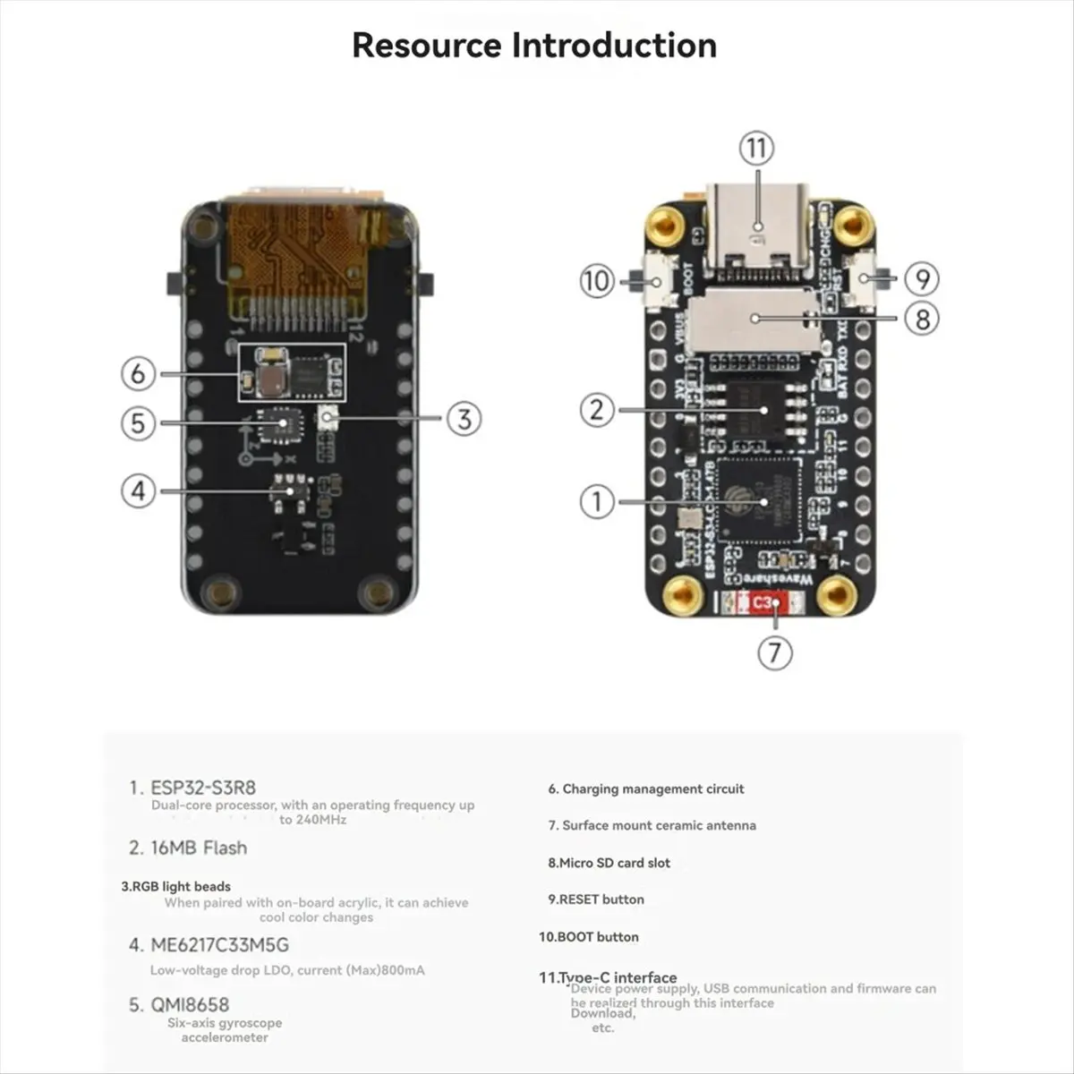 A40I - 1.47-Inch Screen Development Board with Five-Point Touch, Supports WiFi and Bluetooth with Onboard Antenna B