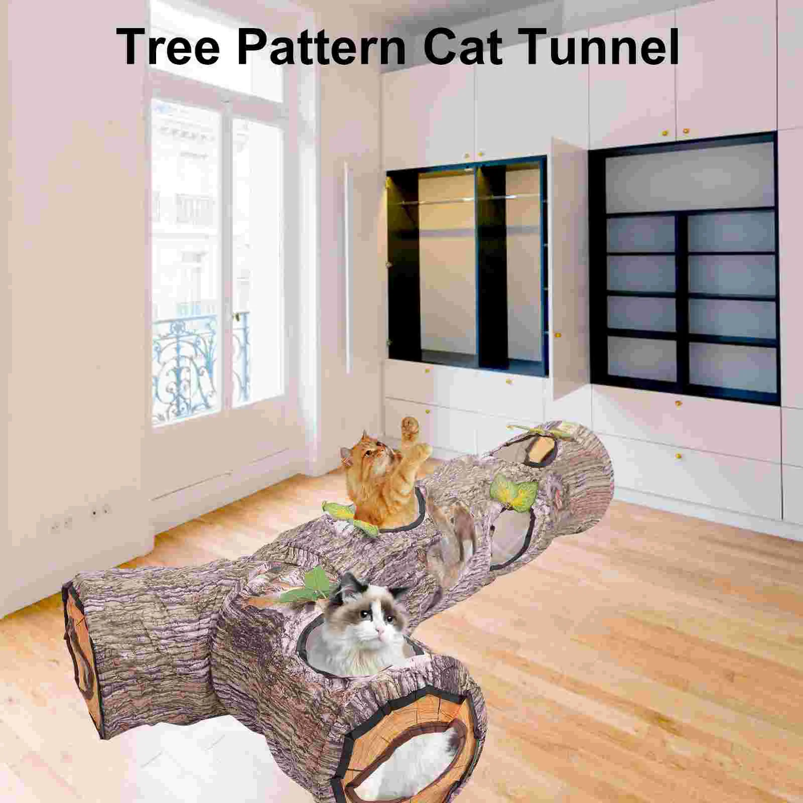 Pet Supplies Interesting Three-way Tunnel Interactive Tube Folding 3 Play Toy Cat