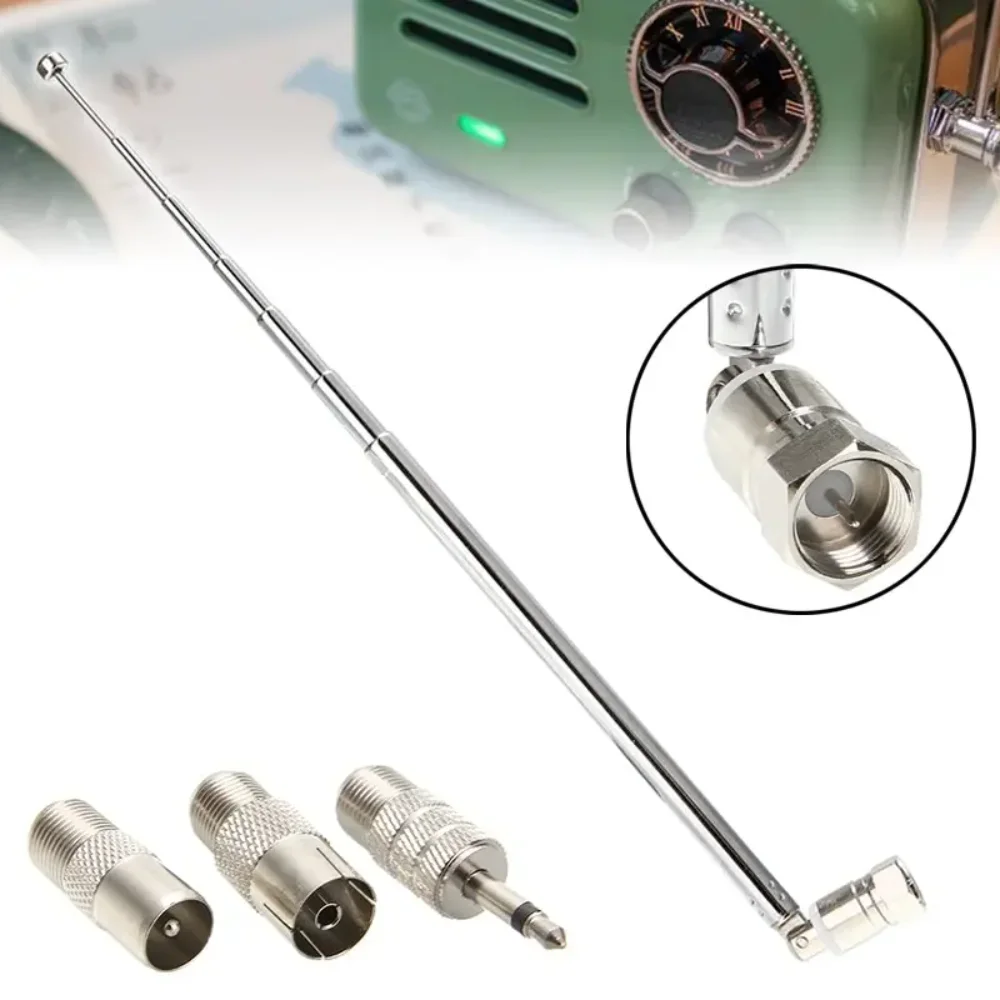 2 Set for Telescopic Antenna Receiver 7 Section Extendable DAB FM Radio Aerial Antenna for Home Radio TV Remote Supplies