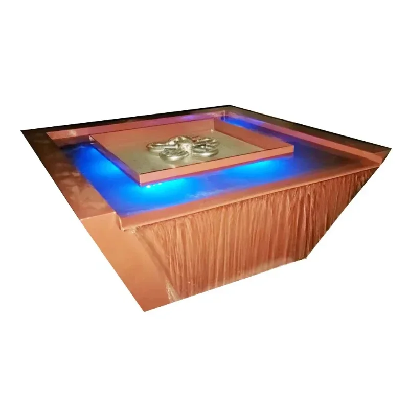 Brazier with gas igniter pool fire field