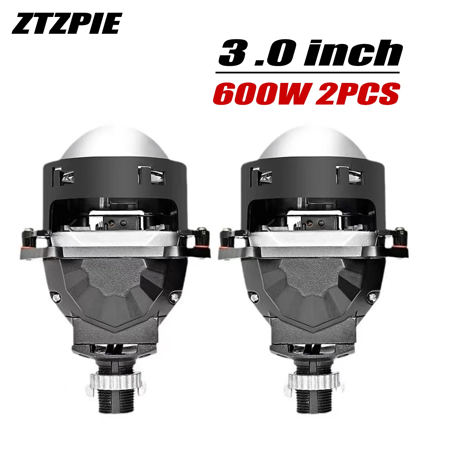 

2 шт. 3,0-дюймовые двухсветодиодные линзы для проектора Автомобильная фара 400000LM H4 H7 9005 9006 Высокие низкие огни Универсальная автомобильная фара 6000K 12V