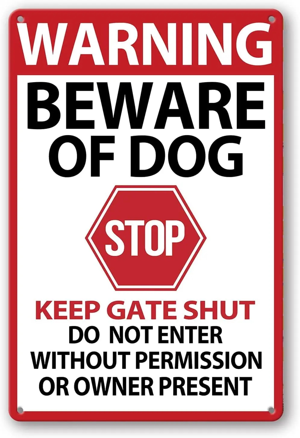 Warning Beware Of Dog Sign Be Aware Of The Dog Sign Beware Of Dog Signs For Fence Metal Tin Suitable For Home Farm Wall Decor