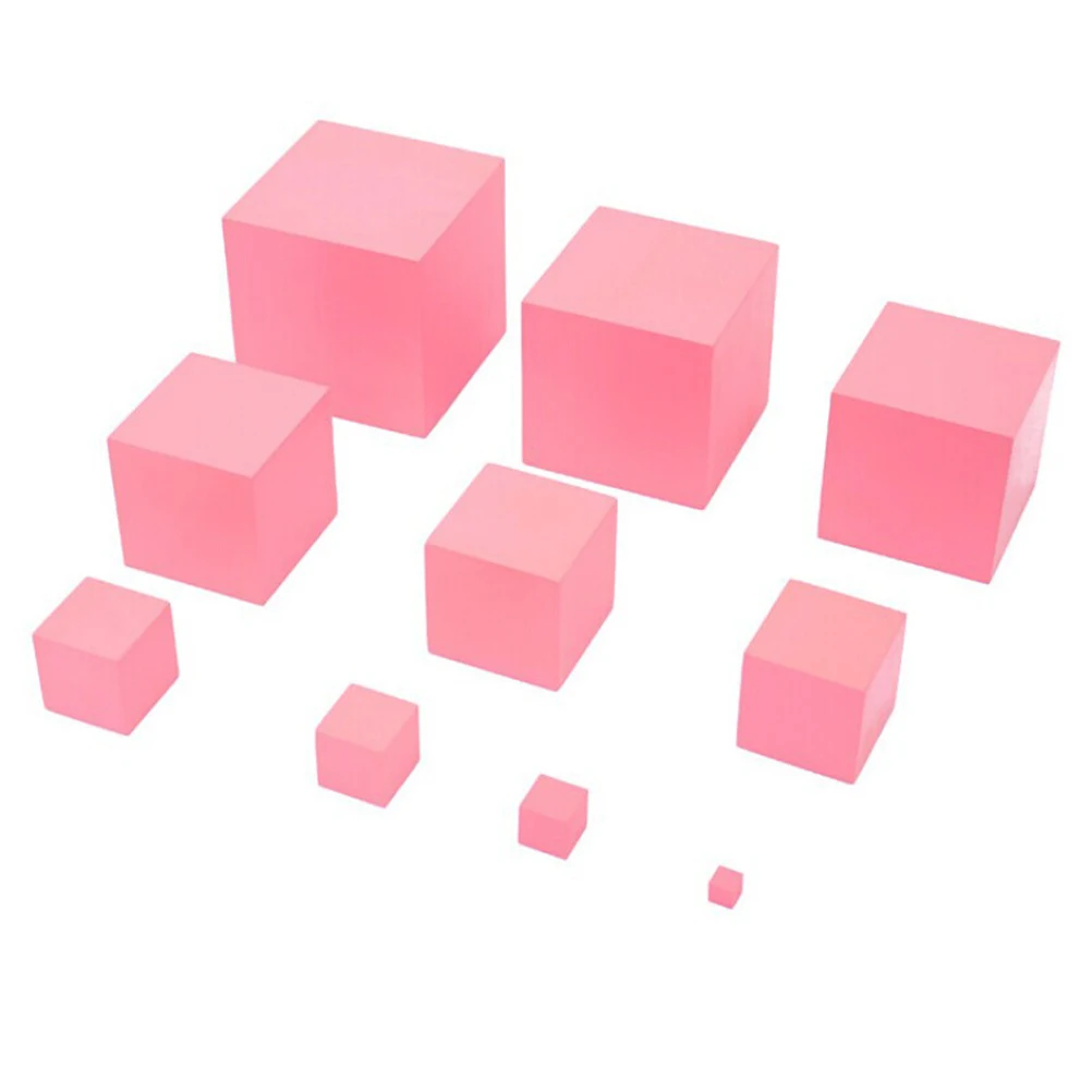 

Children's Early Education Pink Tower Toddler Montessori Baby Kids Toys Preschool Learning
